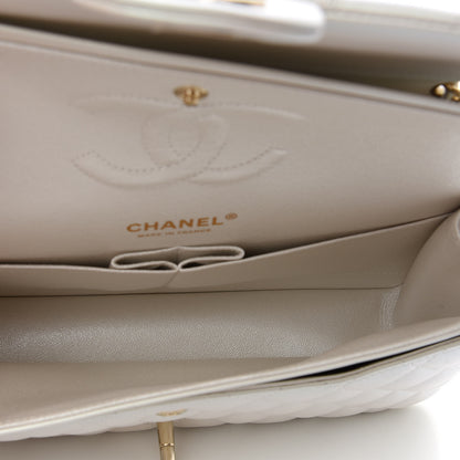 Chanel Iridescent Calfskin Quilted Medium Double Flap White 5 of 10