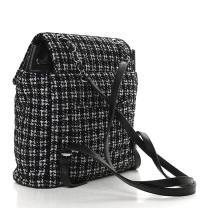 Chanel Tweed Large Urban Spirit Backpack Black White 2 of 9
