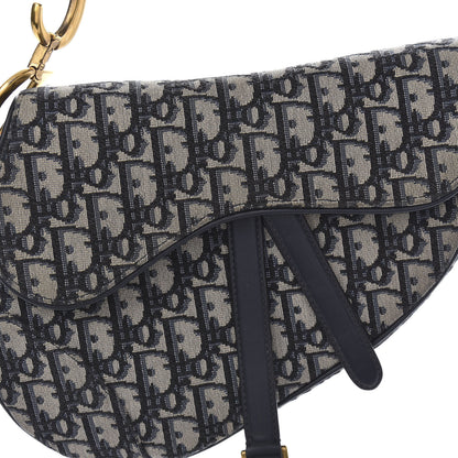 Christian Dior Oblique Saddle Bag Blue 10 of 10