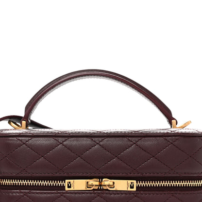 Saint Laurent Lambskin Quilted Mini Gaby Vanity Case Rouge Cabernet 7 of 12