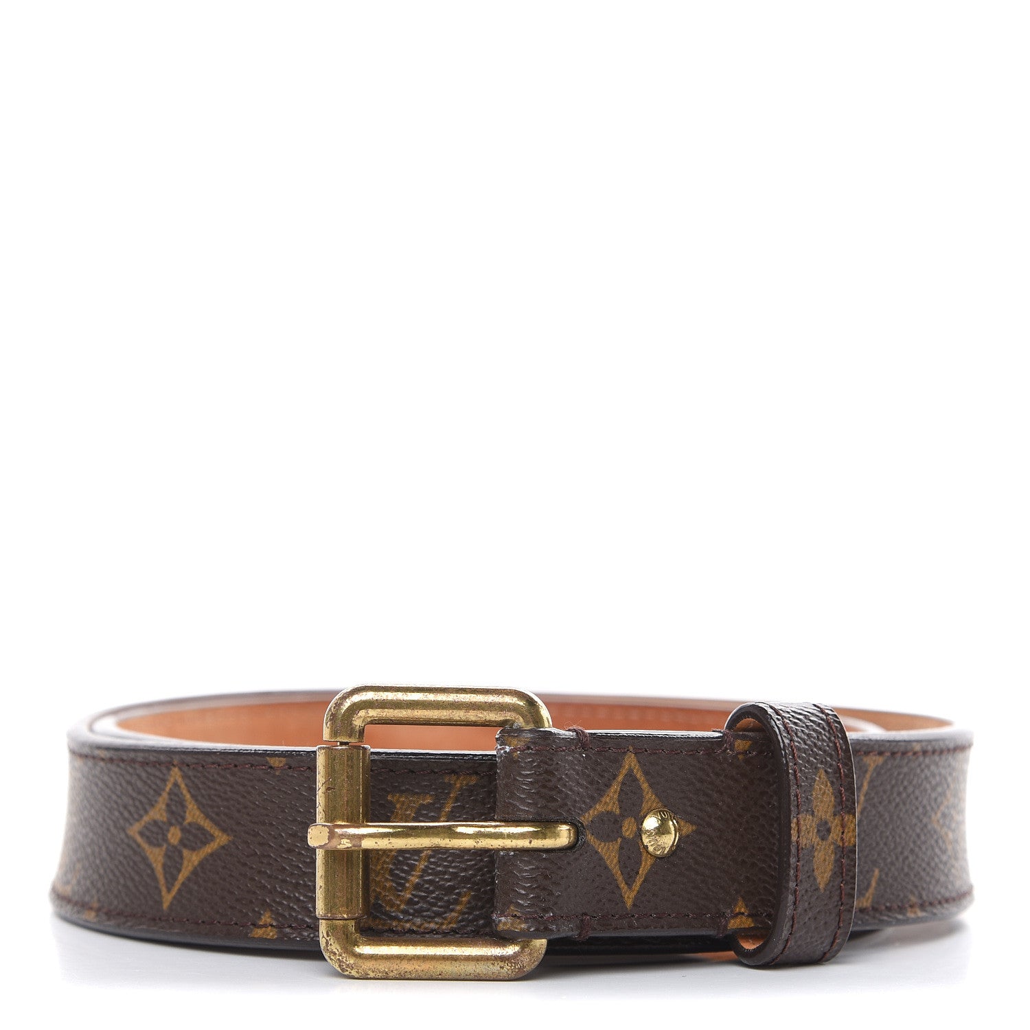 Louis Vuitton Monogram Belt 80 32 Brown 1 of 9