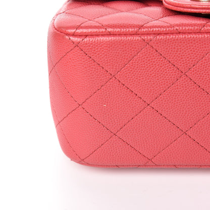 Chanel Caviar Quilted Mini Square Flap Dark Pink 13 of 13