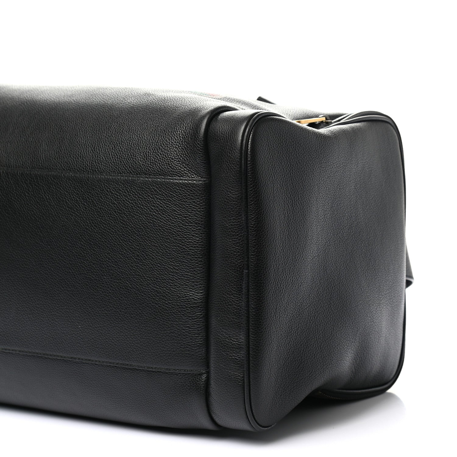 Gucci Grained Calfskin Logo Duffle Bag Black 10 of 10
