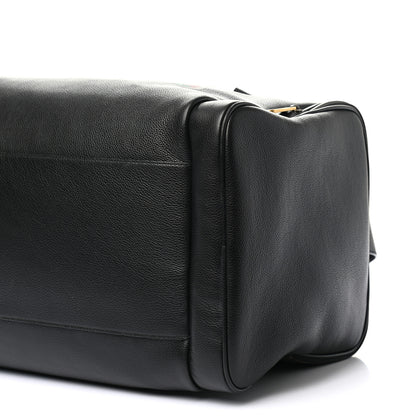 Gucci Grained Calfskin Logo Duffle Bag Black 10 of 10