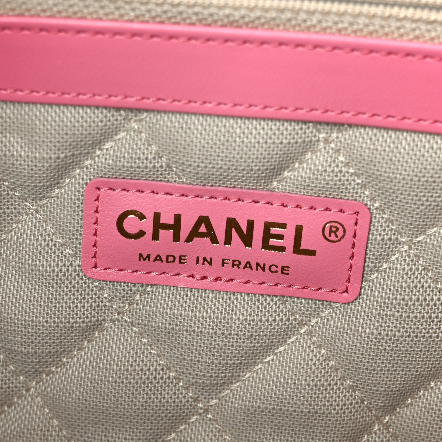 Chanel Mixed Fibers Calfskin Crochet Small Shopping Bag Beige Pink 6 of 11