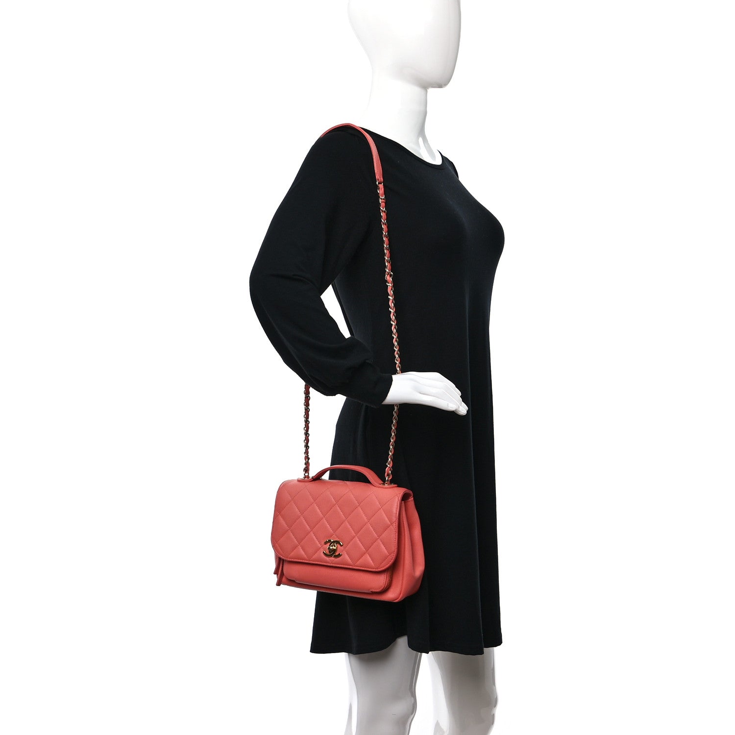 Chanel Caviar Quilted Medium Business Affinity Flap Pink 2 of 10