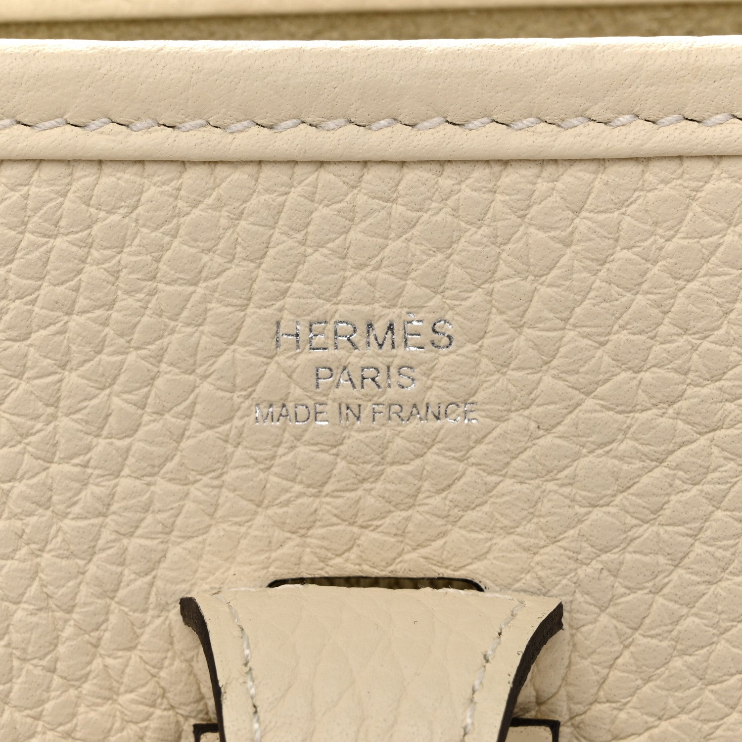 Hermes Taurillon Clemence Evelyne 23 Poche III Cream 6 of 10