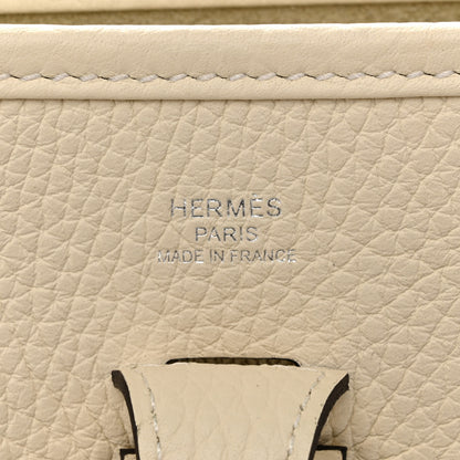 Hermes Taurillon Clemence Evelyne 23 Poche III Cream 6 of 10