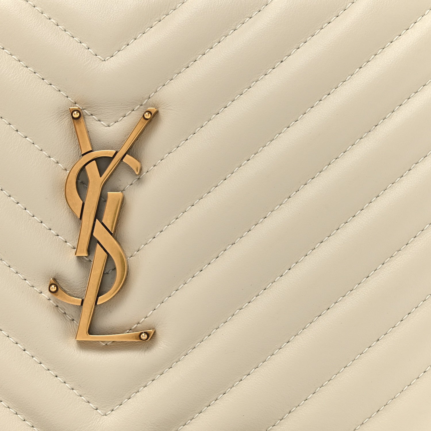 Saint Laurent Calfskin Matelasse Monogram Lou Camera Bag Crema Soft 8 of 11