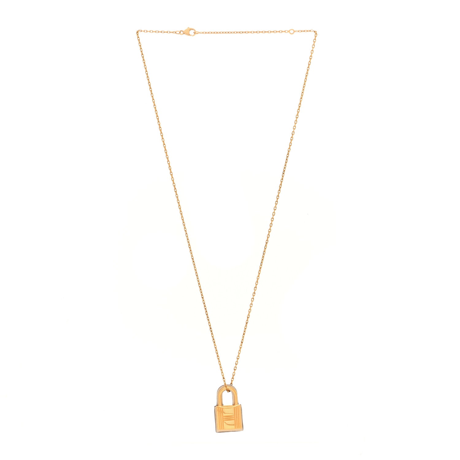 Hermes Swift Small O'Kelly Pendant Necklace White 3 of 6