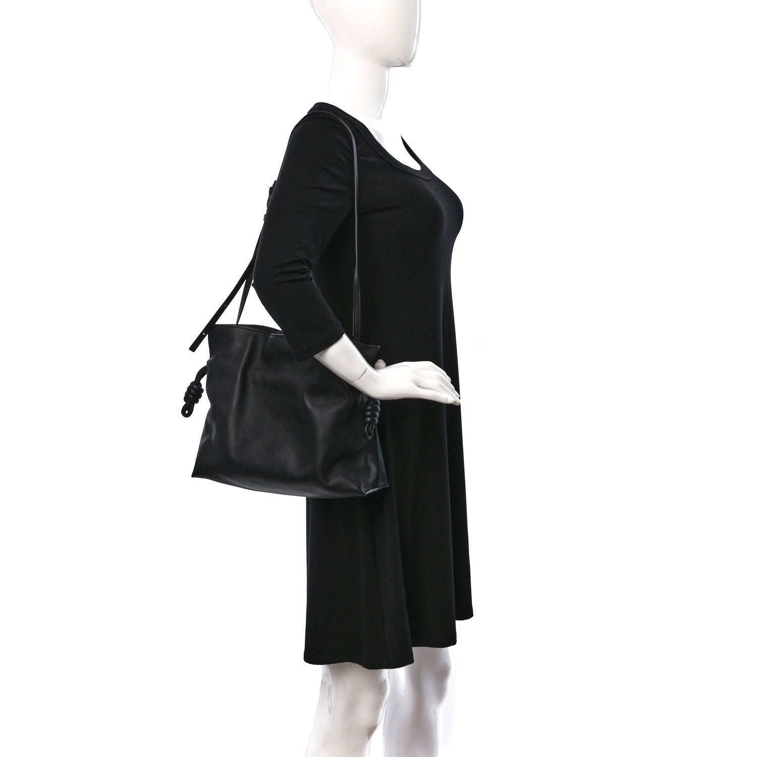 Loewe Nappa Flamenco Knot Clutch Black 2 of 9
