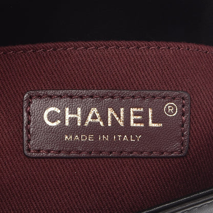 Chanel Calfskin Chevron Stitched Coco Waist Bag Black 6 of 7