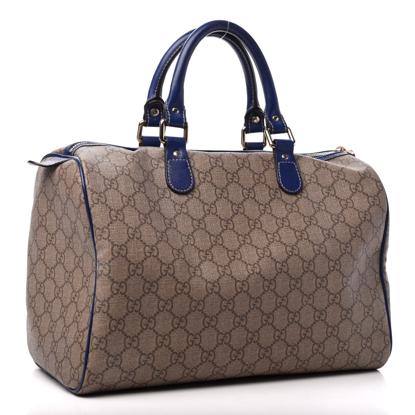 GG Plus Monogram Medium Boston USA Flag Unicef Duffle Blue
