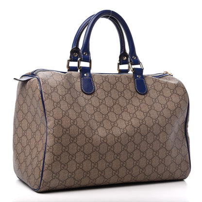 Gucci GG Plus Monogram Medium Boston USA Flag Unicef Duffle Blue 3 of 11