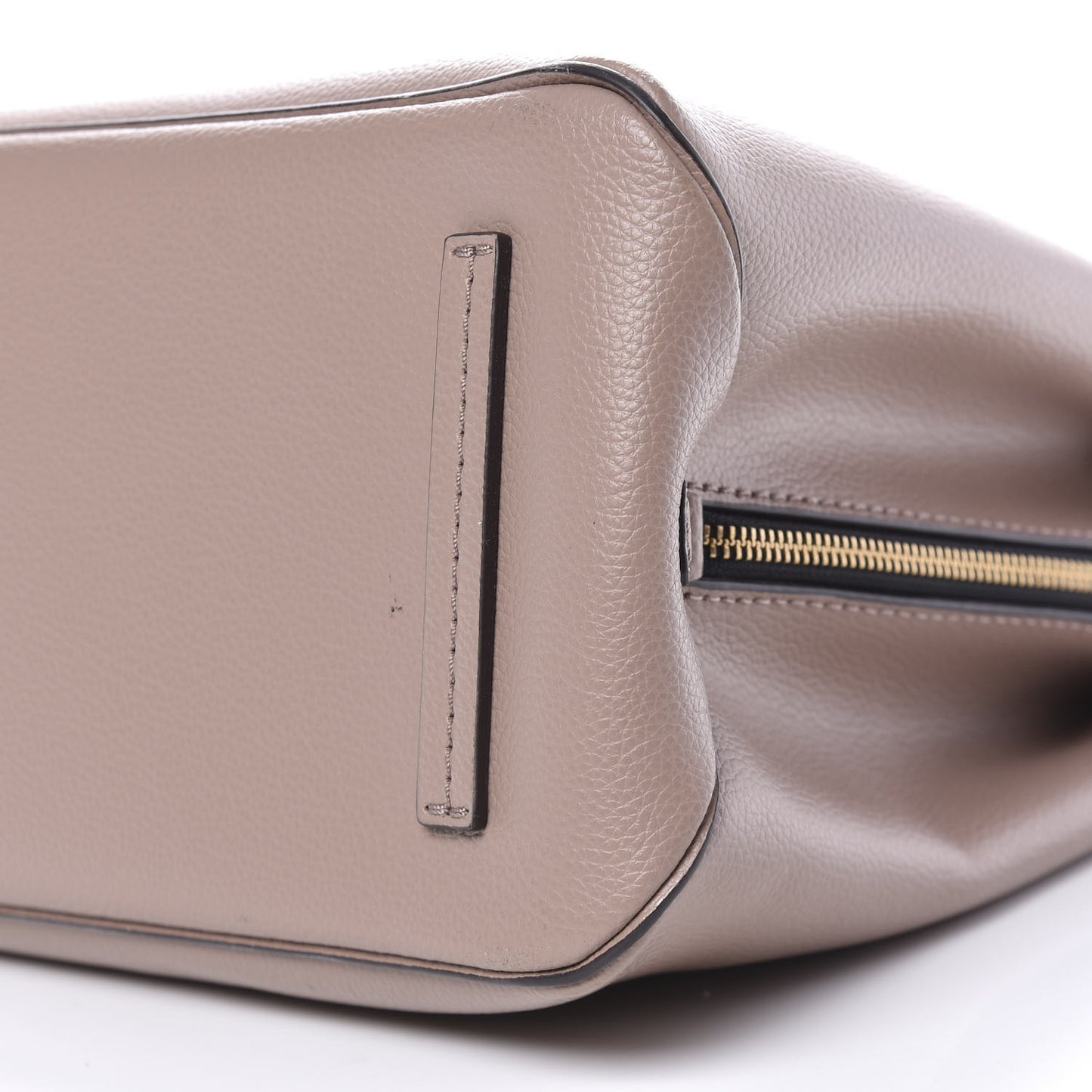 Pebbled Calfskin Editor Shopping Tote Beige