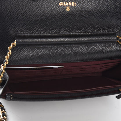Chanel Caviar Quilted Wallet On Chain WOC Black 5 of 9