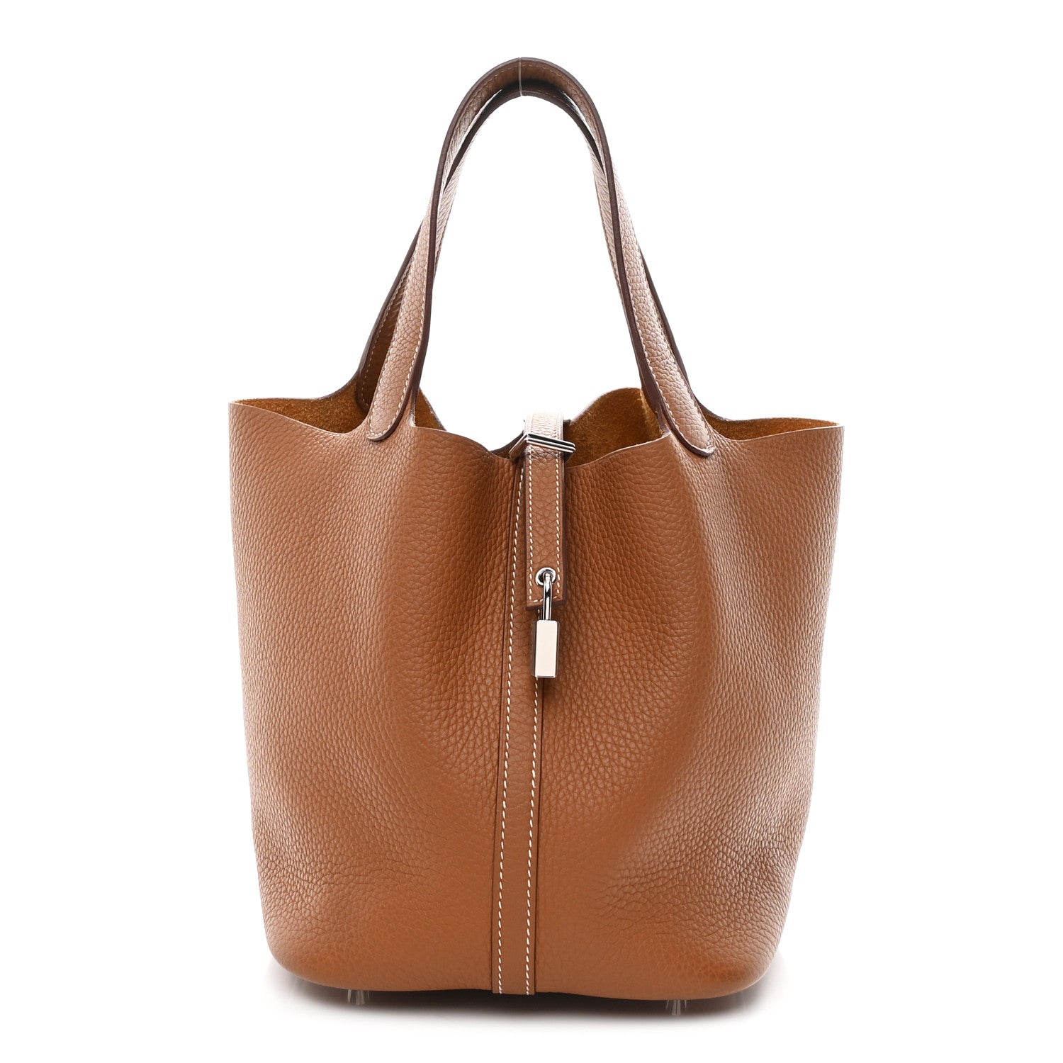 Hermes Taurillon Clemence Picotin Lock 22 MM Gold 1 of 10