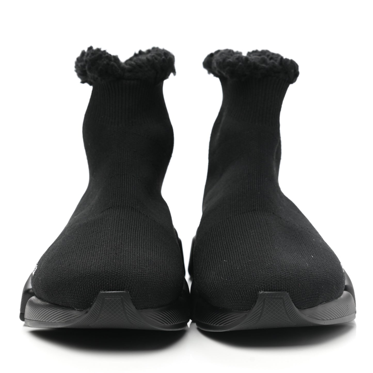 Technical 3D Recycled Knit Fake Fur Womens Speed 2.0 Sneakers 36 Monocolor Black
