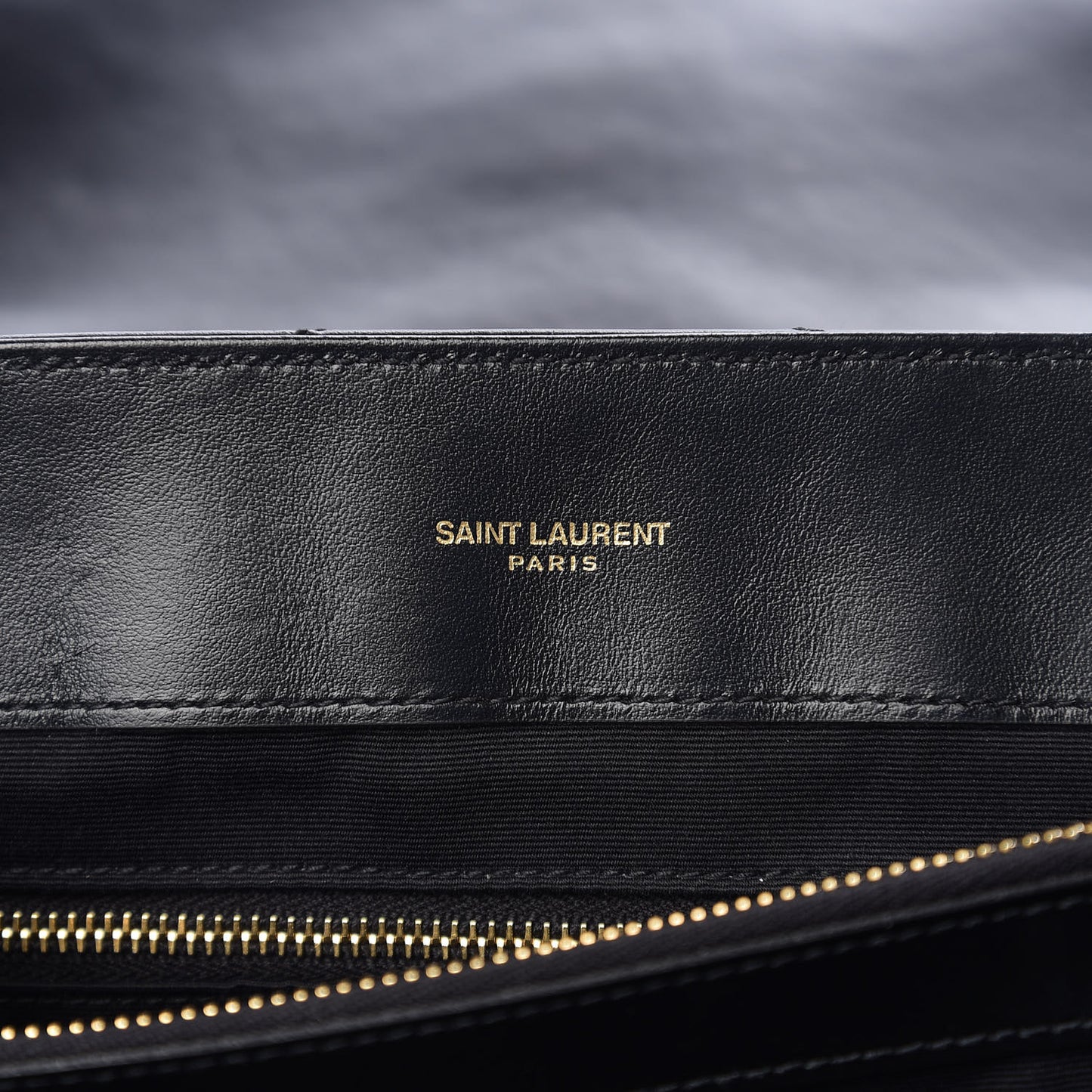 Calfskin Y Quilted Monogram Medium Loulou Chain Satchel Black