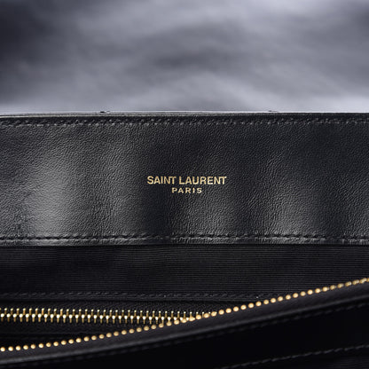 Saint Laurent Calfskin Y Quilted Monogram Medium Loulou Chain Satchel Black 5 of 9