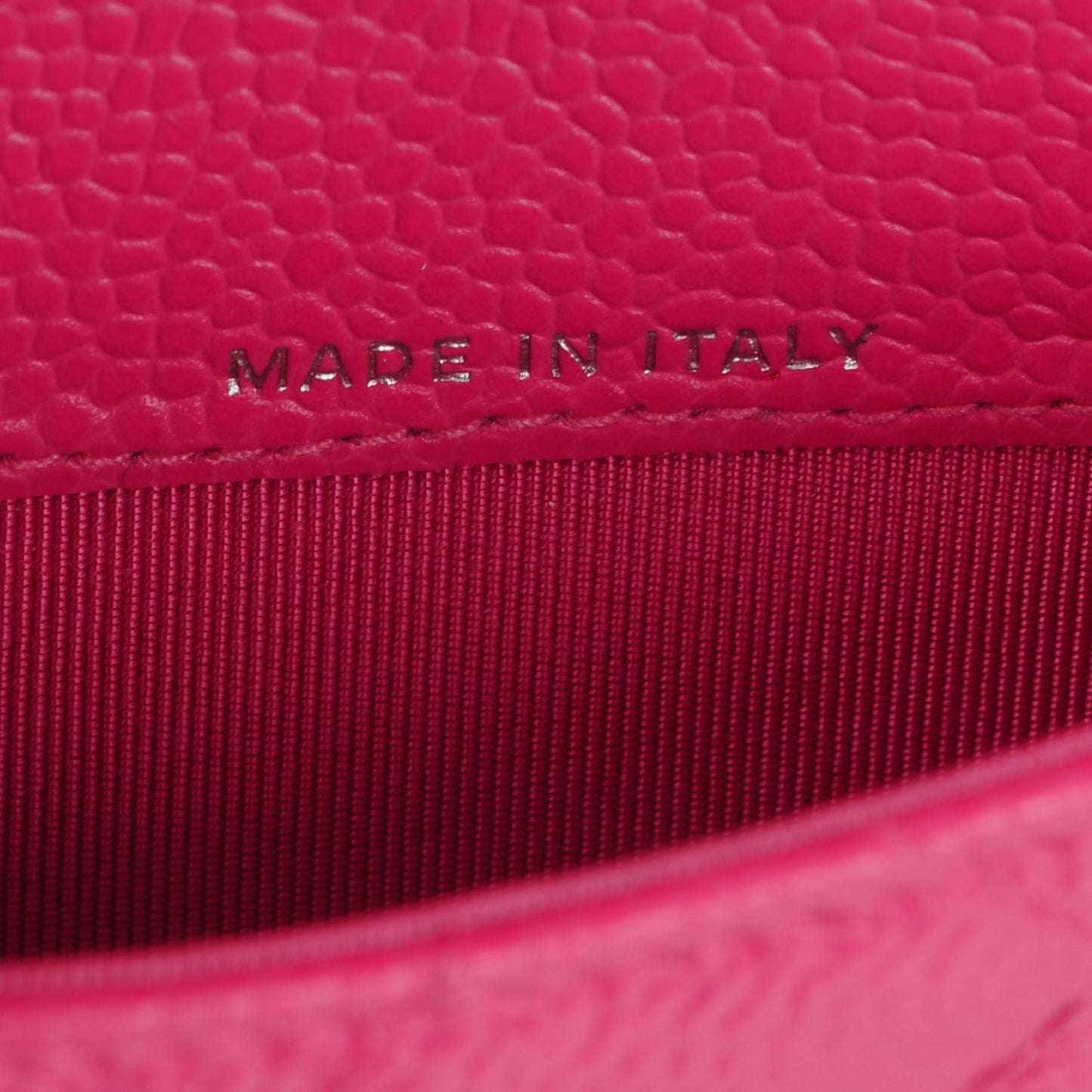 Caviar Quilted Small Flap Wallet Dark Pink