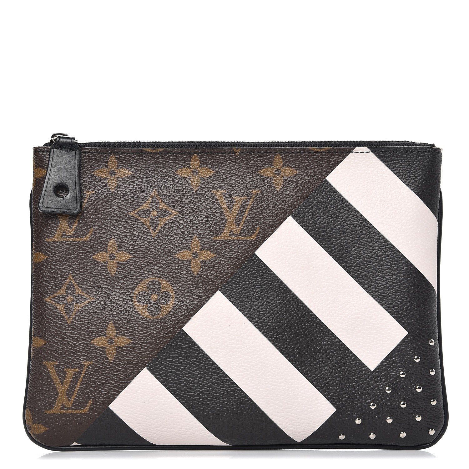 Louis Vuitton Monogram Stripes Pochette Plate PM 1 of 8