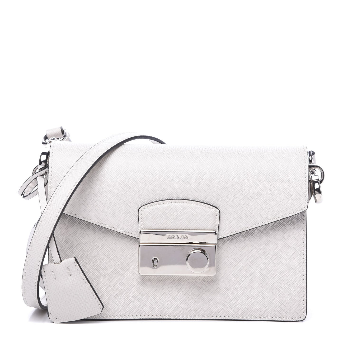 Saffiano Sound Crossbody Bag White