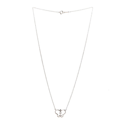 Tiffany 18K White Gold Diamond Paloma Picasso Butterfly Pendant Necklace 3 of 4