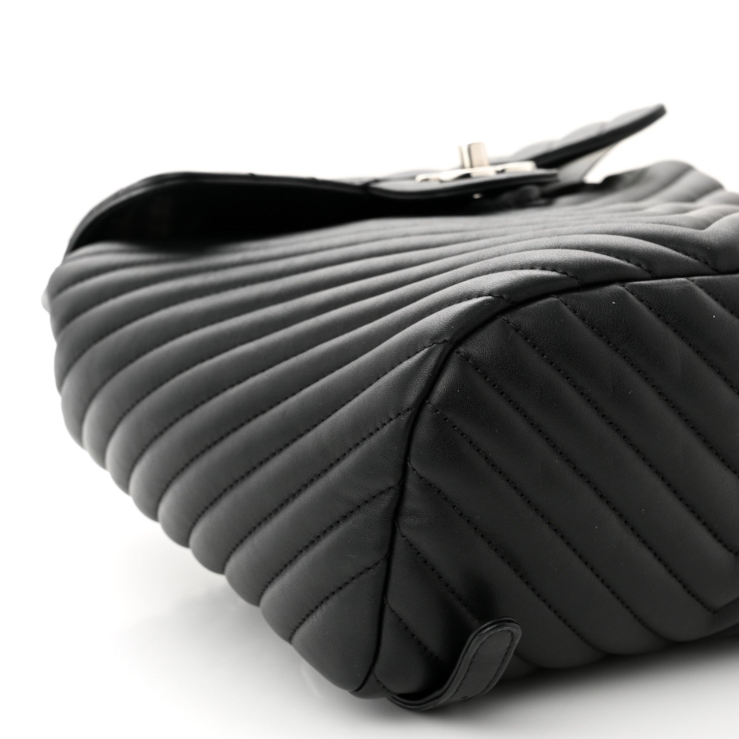 Chanel Calfskin Chevron Quilted Small Urban Spirit Backpack Black 9 of 10