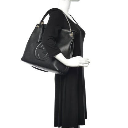 Gucci Pebbled Calfskin Large Soho Hobo Black 2 of 10