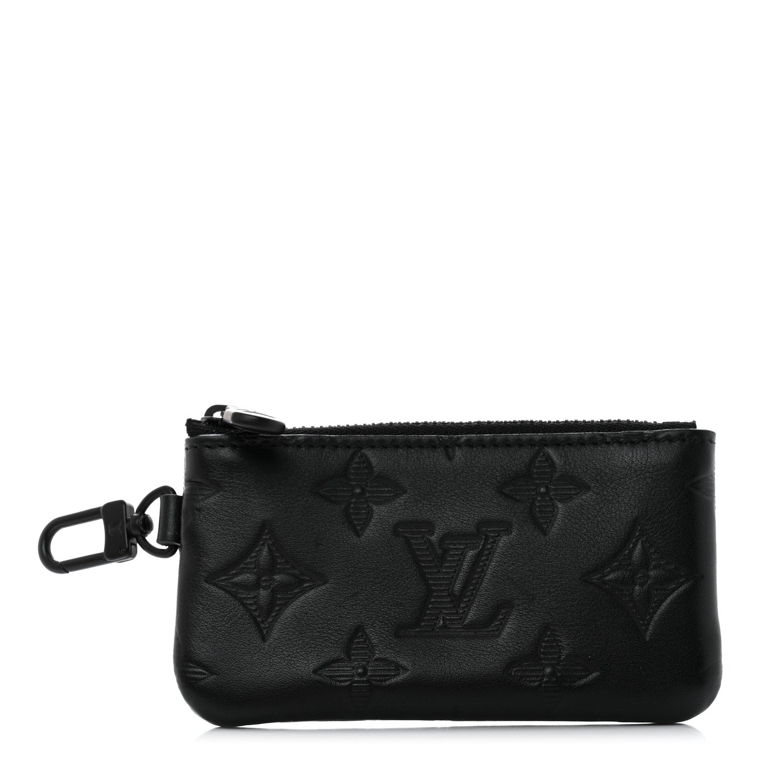 Louis Vuitton Calfskin Monogram Shadow Key Pouch Black 1 of 7