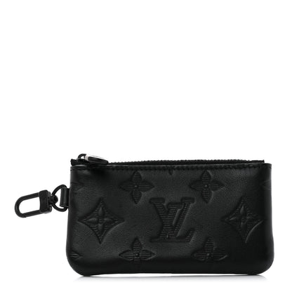 Louis Vuitton Calfskin Monogram Shadow Key Pouch Black 1 of 7