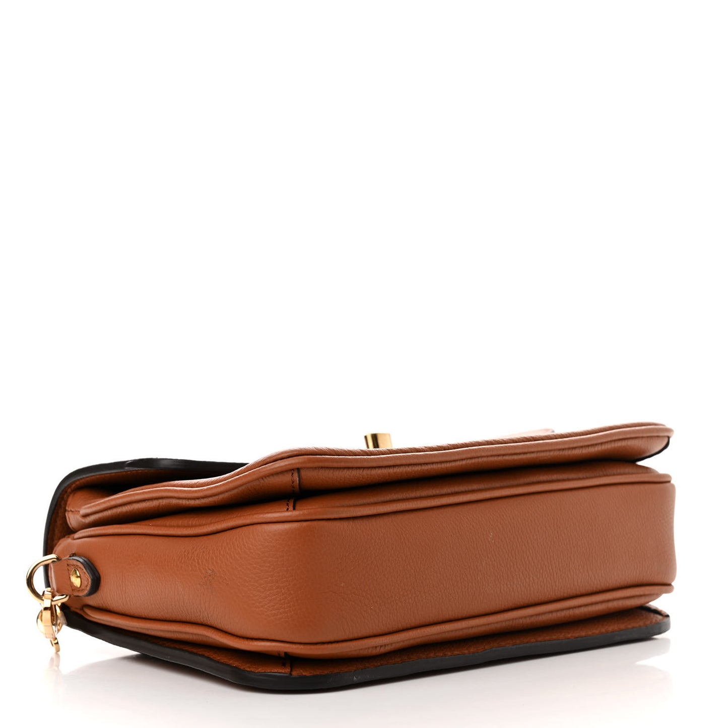 Grained Calfskin Lockme Oxford Cognac