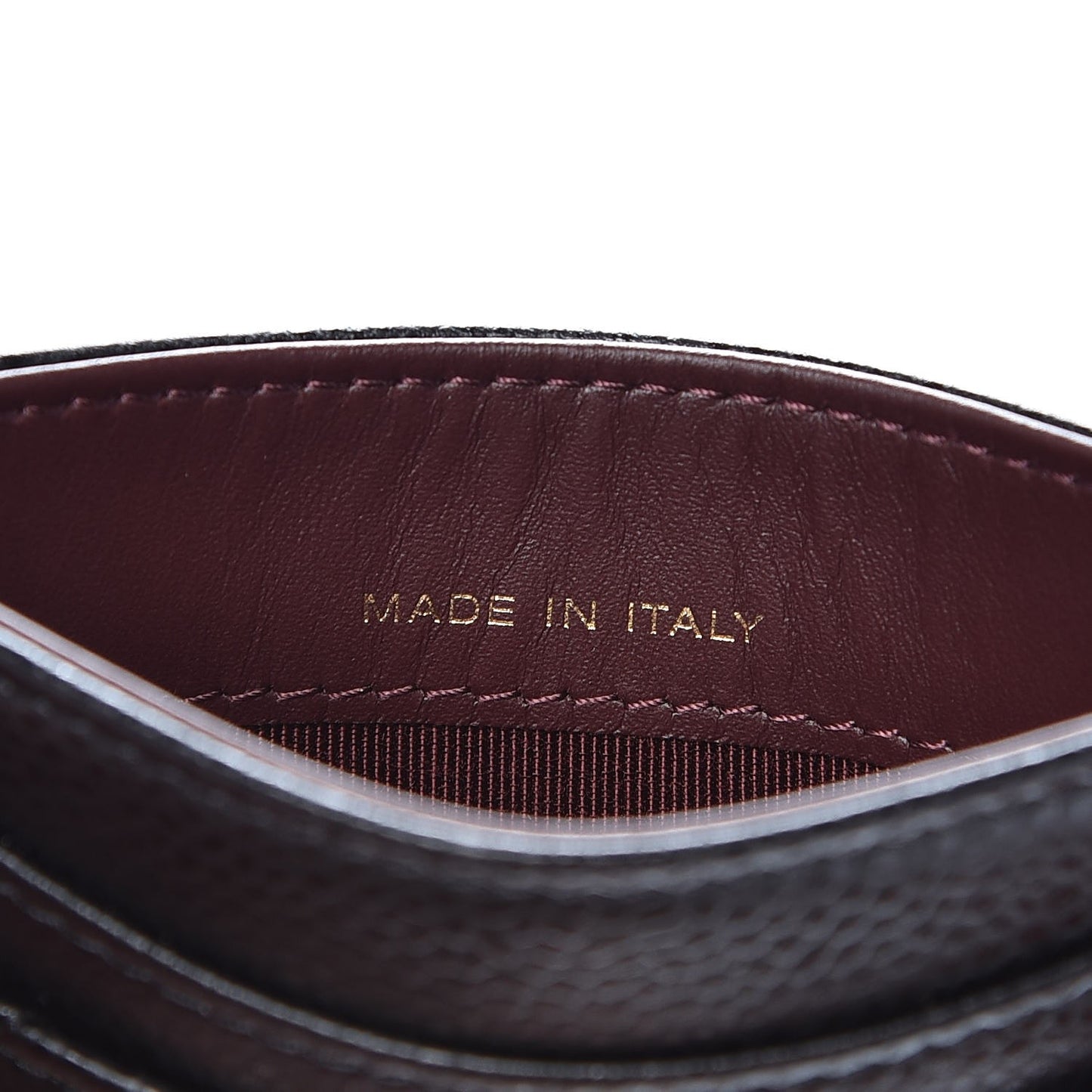 Caviar Quilted Card Holder Black