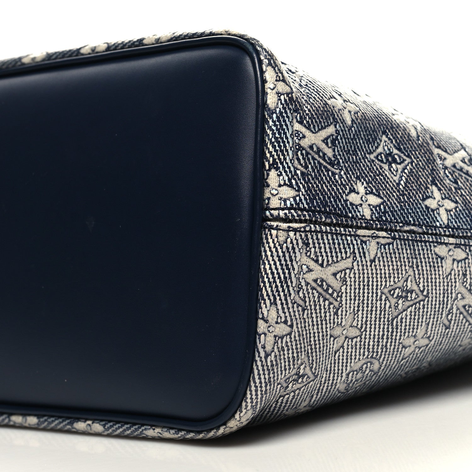 Louis Vuitton Monoglam Neverfull MM Blue 7 of 11