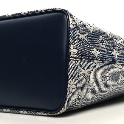 Louis Vuitton Monoglam Neverfull MM Blue 7 of 11