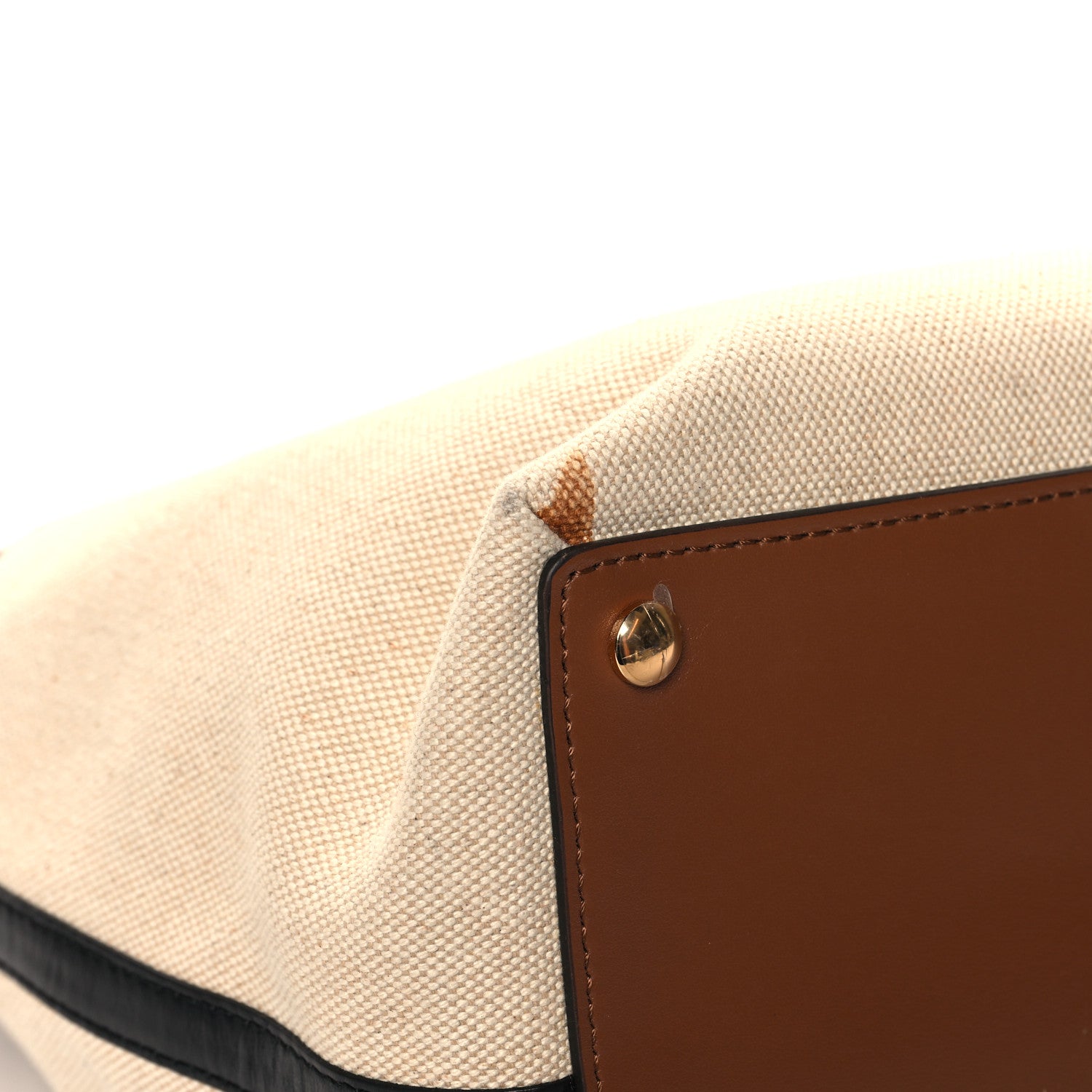 Burberry Calfskin Canvas Logo Print Medium Belt Bag Malt Brown Black 8 of 14