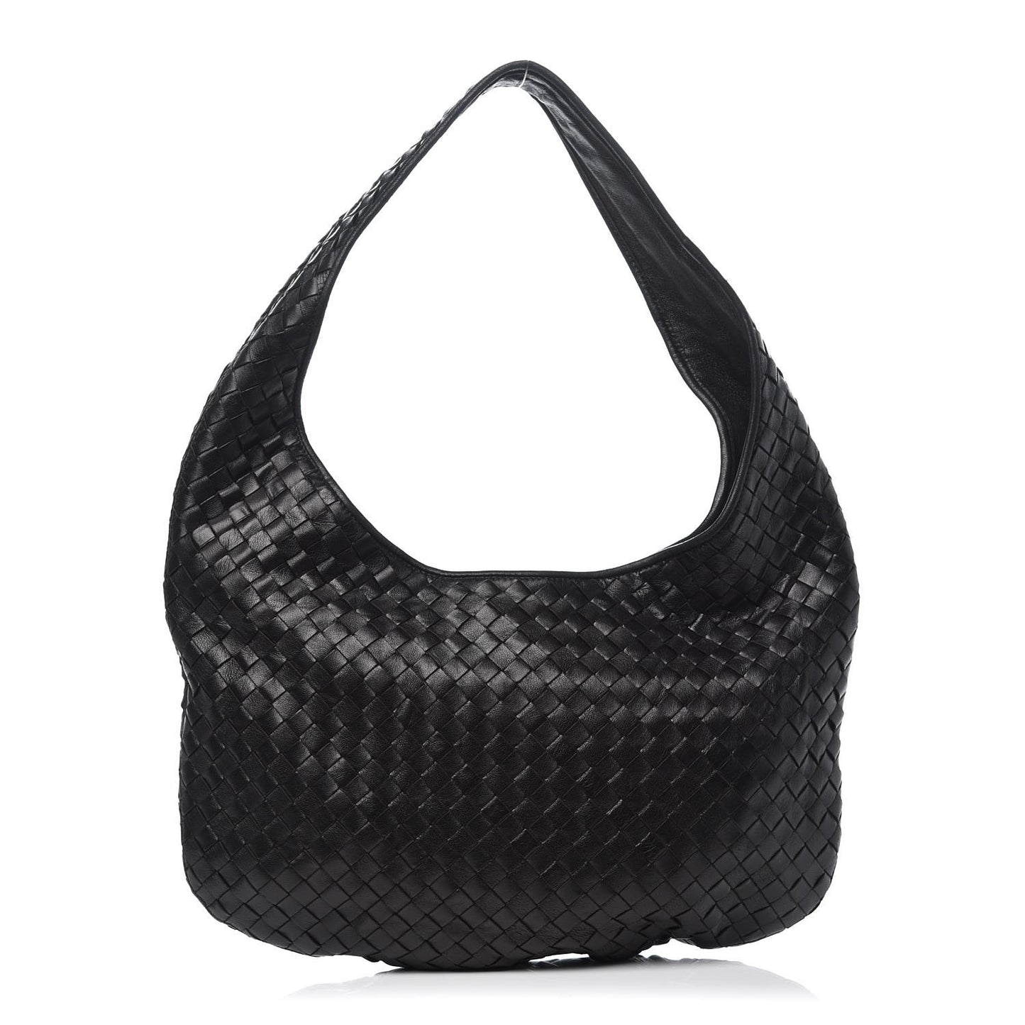 Nappa Intrecciato Small Veneta Hobo Black