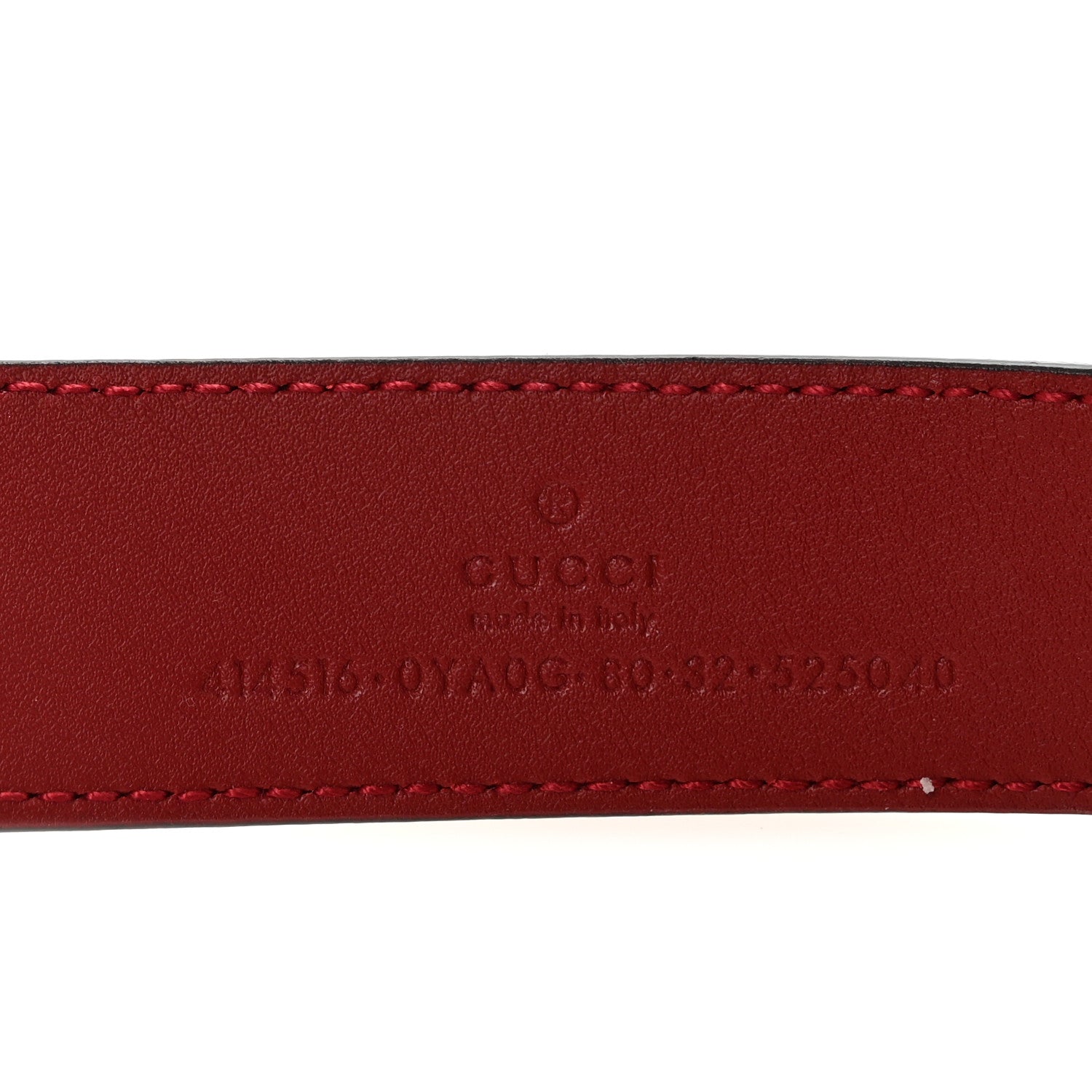 Gucci Plutone Calfskin Double G 30mm Belt 80 32 Rosso 5 of 5
