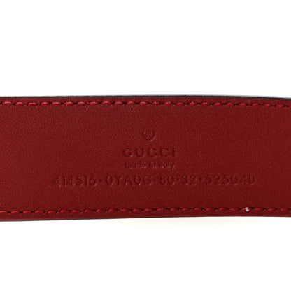 Gucci Plutone Calfskin Double G 30mm Belt 80 32 Rosso 5 of 5