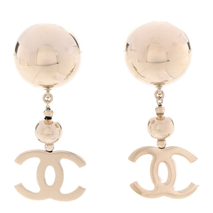 Chanel Metal CC Drop Earrings Gold 1 of 4