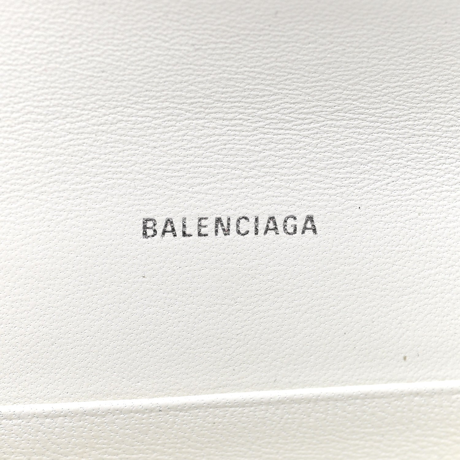 Balenciaga Grained Calfskin Logo Cash Phone Holder Wallet On Chain White Fluo Pink 5 of 7