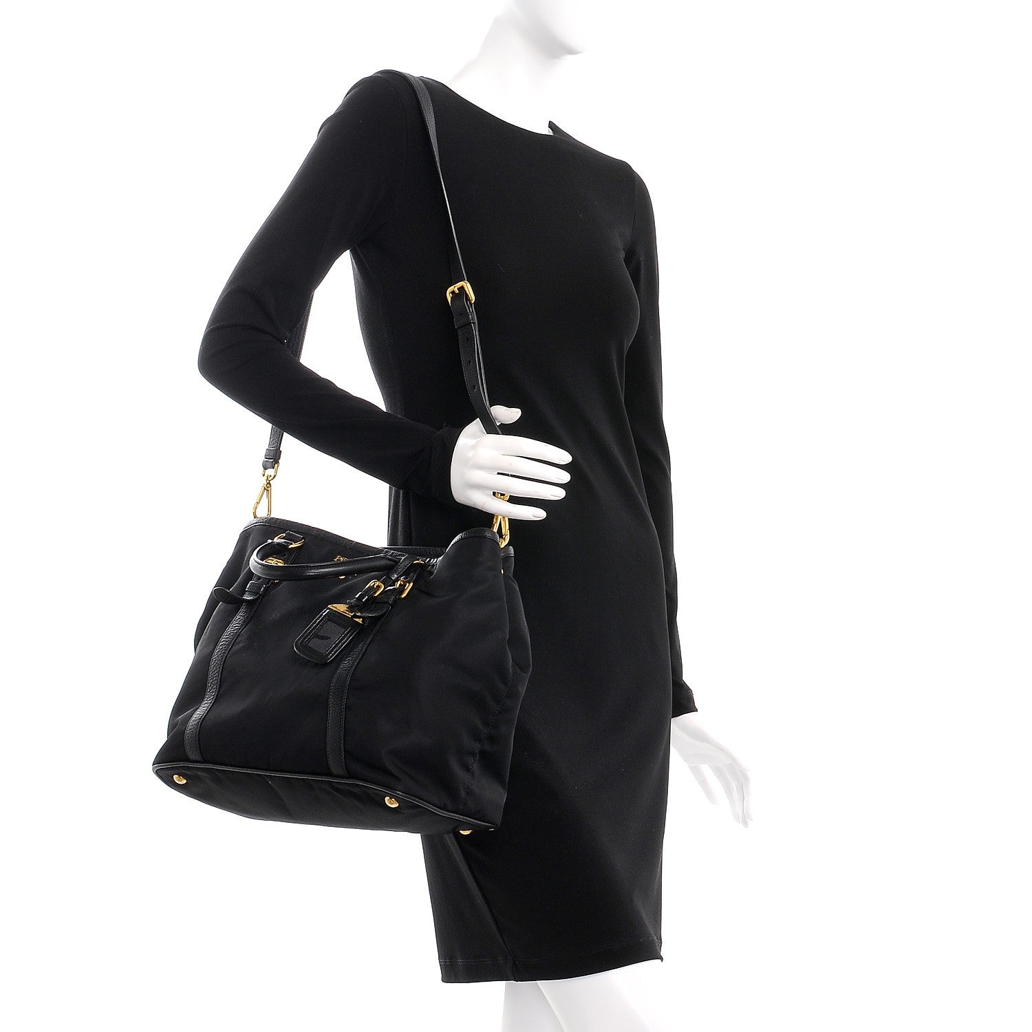 Prada Tessuto Nylon Tote Nero Black 3 of 9