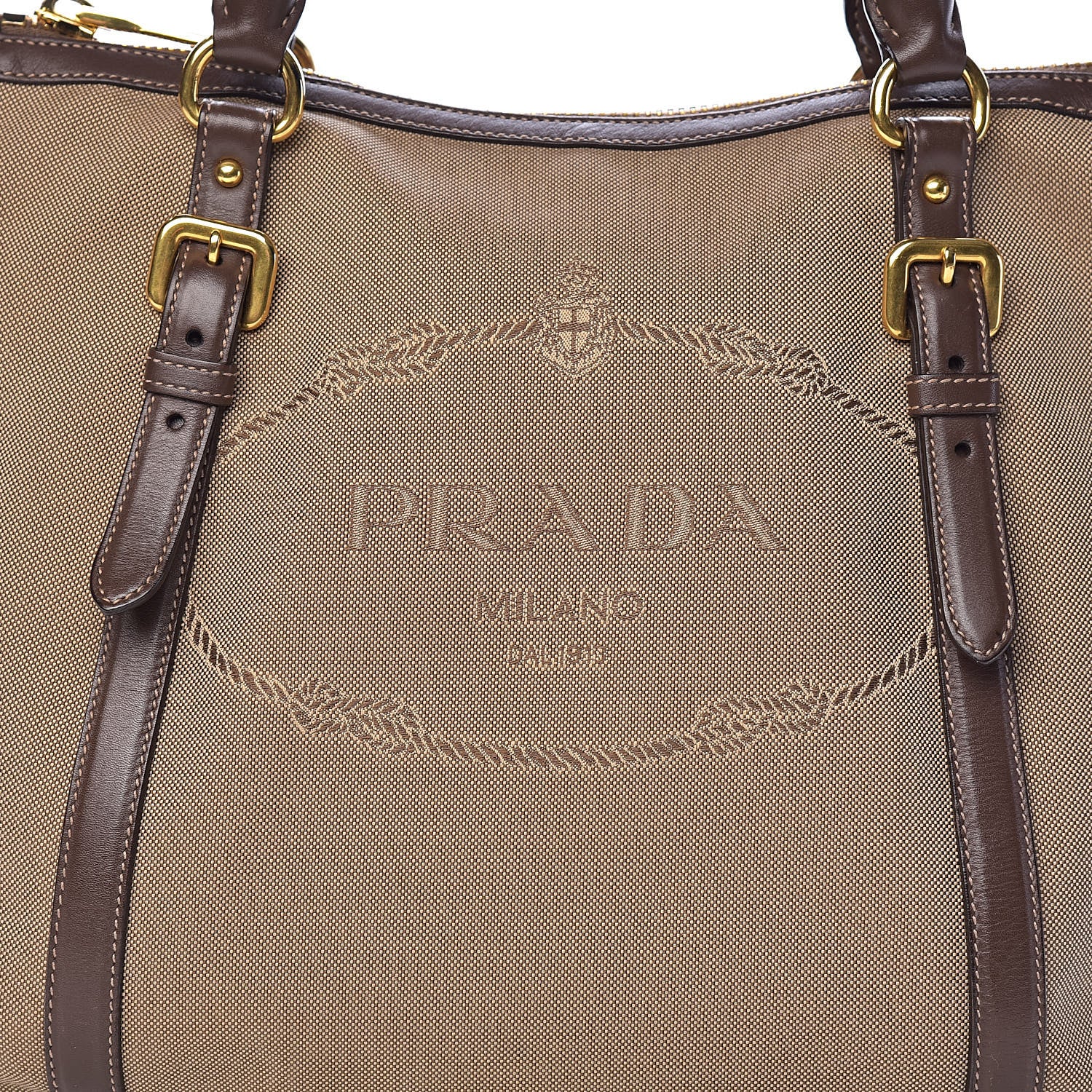 Prada Jacquard Logo Tote Corda Bruciato 13 of 13