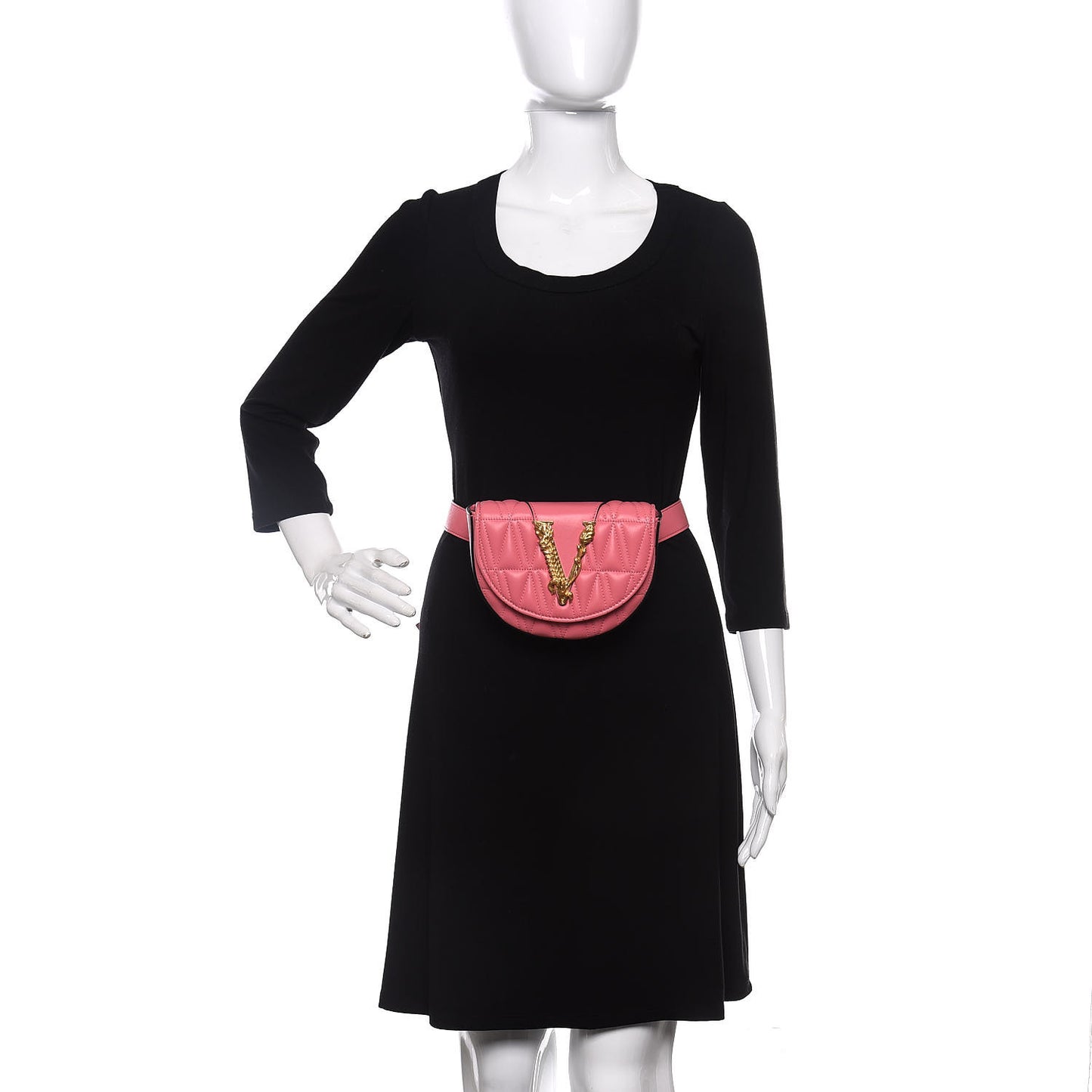 Nappa Quilted Virtus Belt Bag Pink