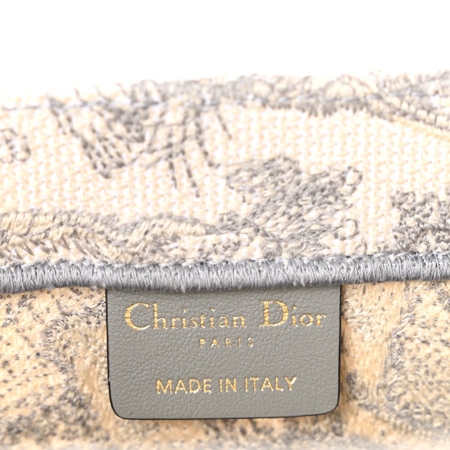Christian Dior Canvas Embroidered Medium Dioriviera Toile De Jouy Book Tote Gray 6 of 10