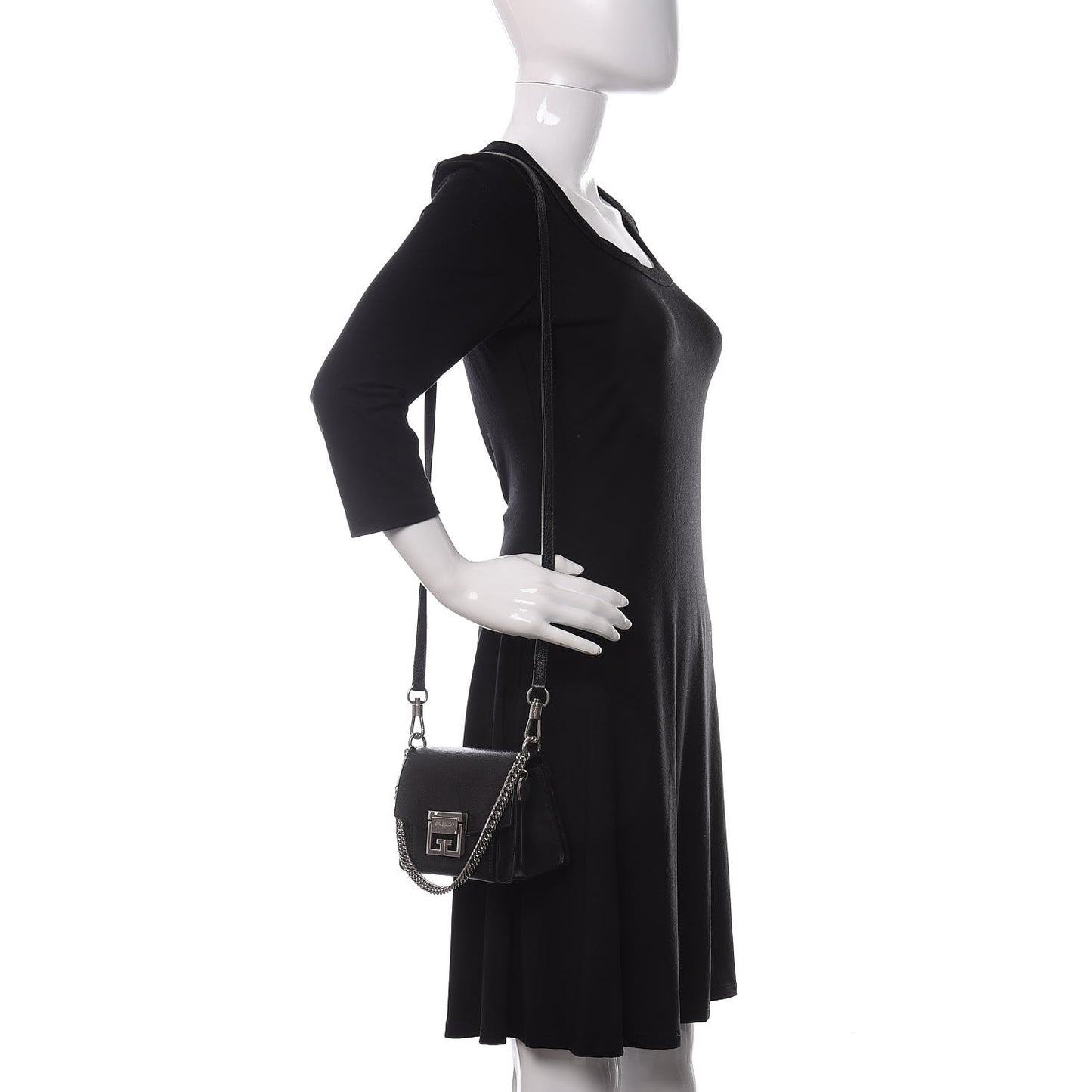 Goatskin Mini GV3 Shoulder Bag Black