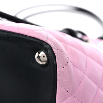 Chanel Calfskin Quilted Large Cambon Tote Pink Black 11 of 20