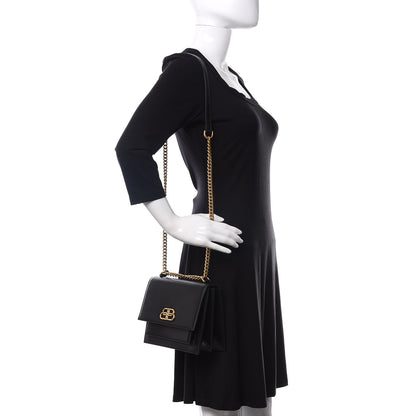 Balenciaga Box Calfskin S Sharp Chain Shoulder Bag Black 2 of 10
