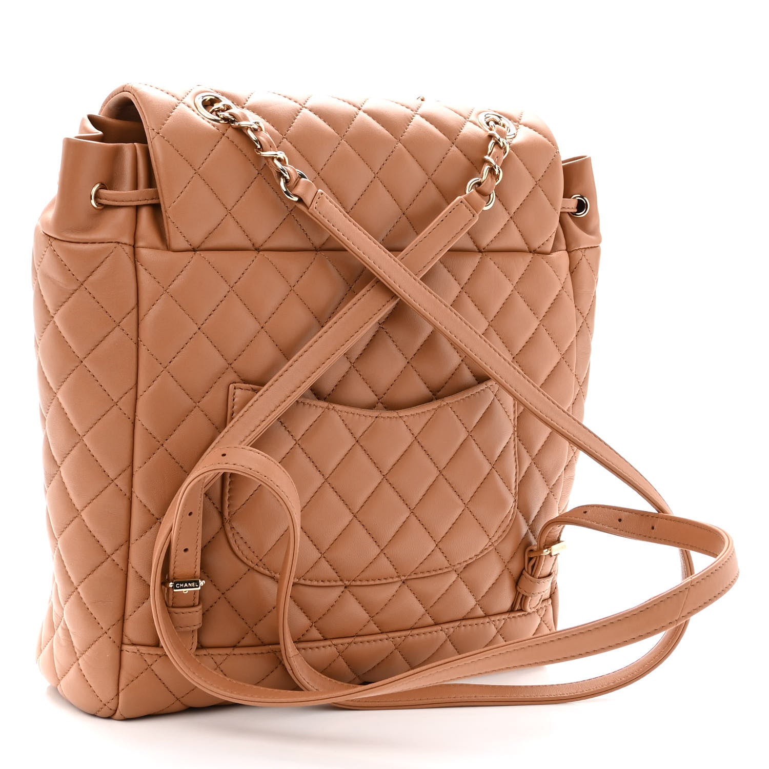 Chanel Lambskin Quilted Large Urban Spirit Backpack Brown 3 of 9